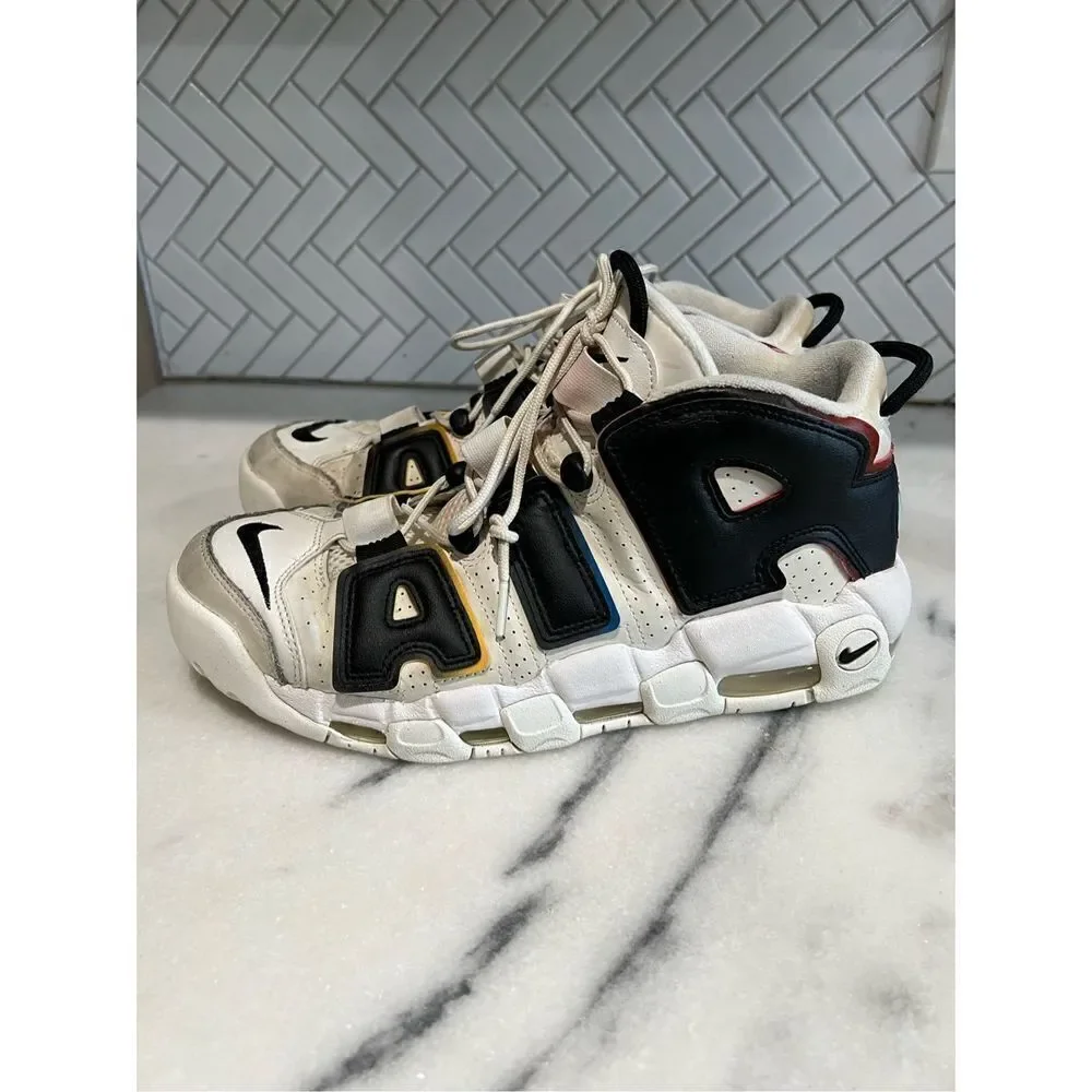 Nike Air More Uptempo '96 Primary Colors Sail Black Multicolor DM1297-100 SZ10.5